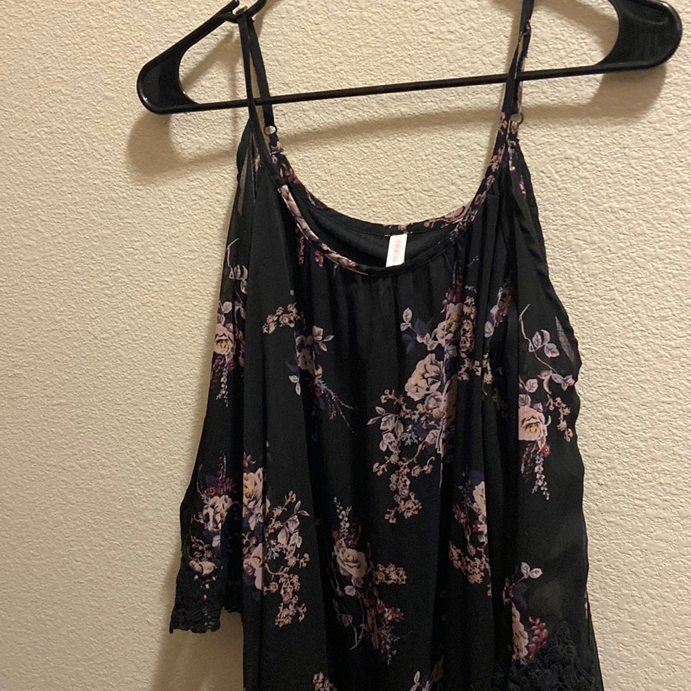 Black floral dress